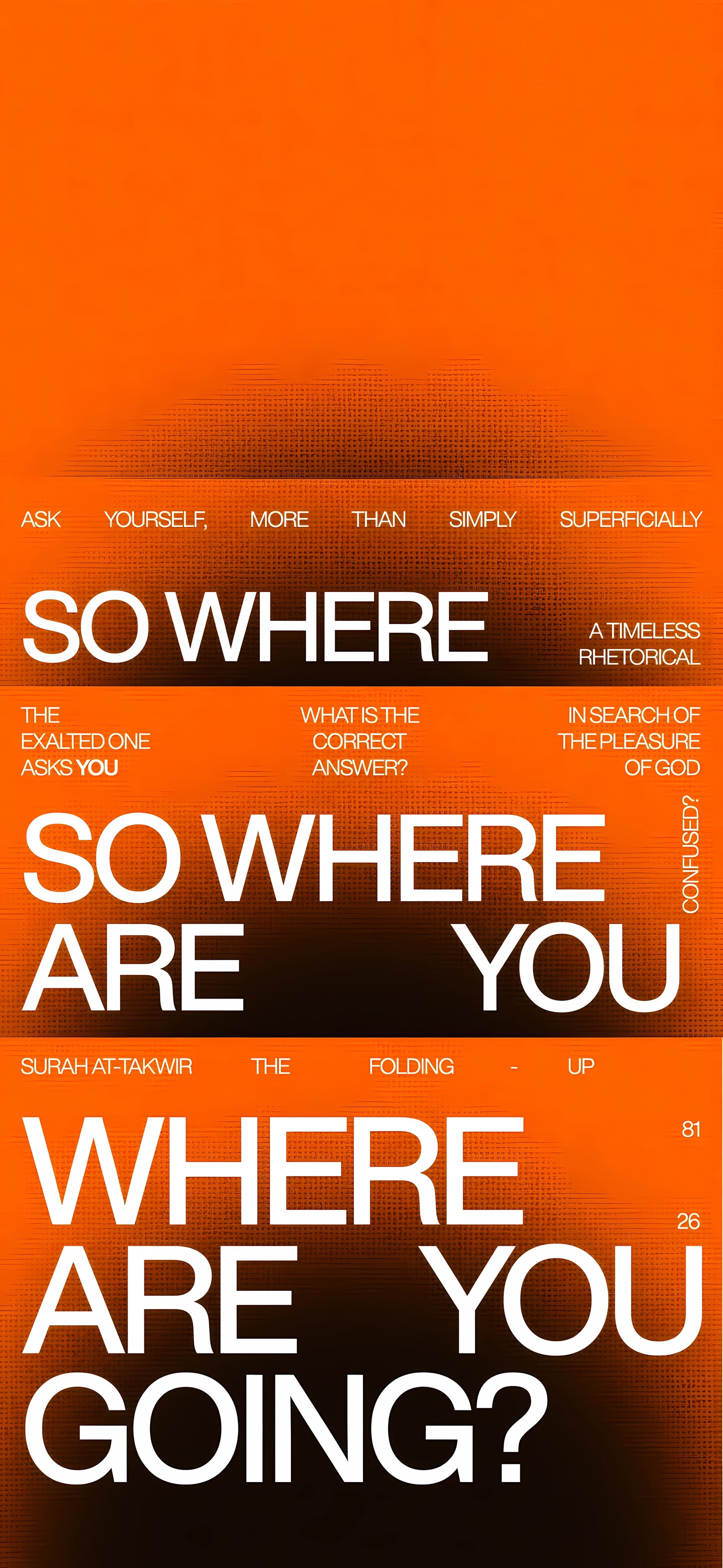 A compact alternate layout of the At-Takwir typographic poster